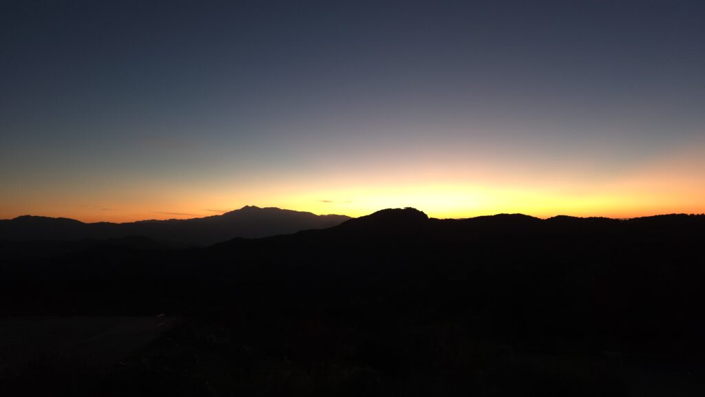 황매산 미리내 오토캠핑장 노을